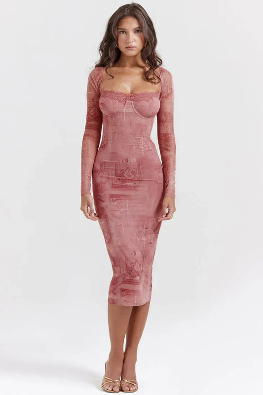 Siena | Pink Corset Dress